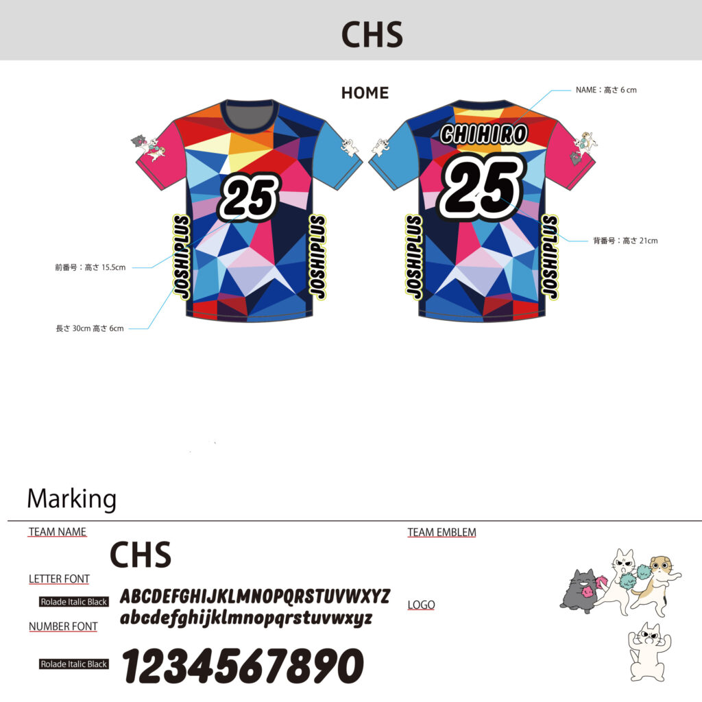 バレーボールユニフォームオーダー事例