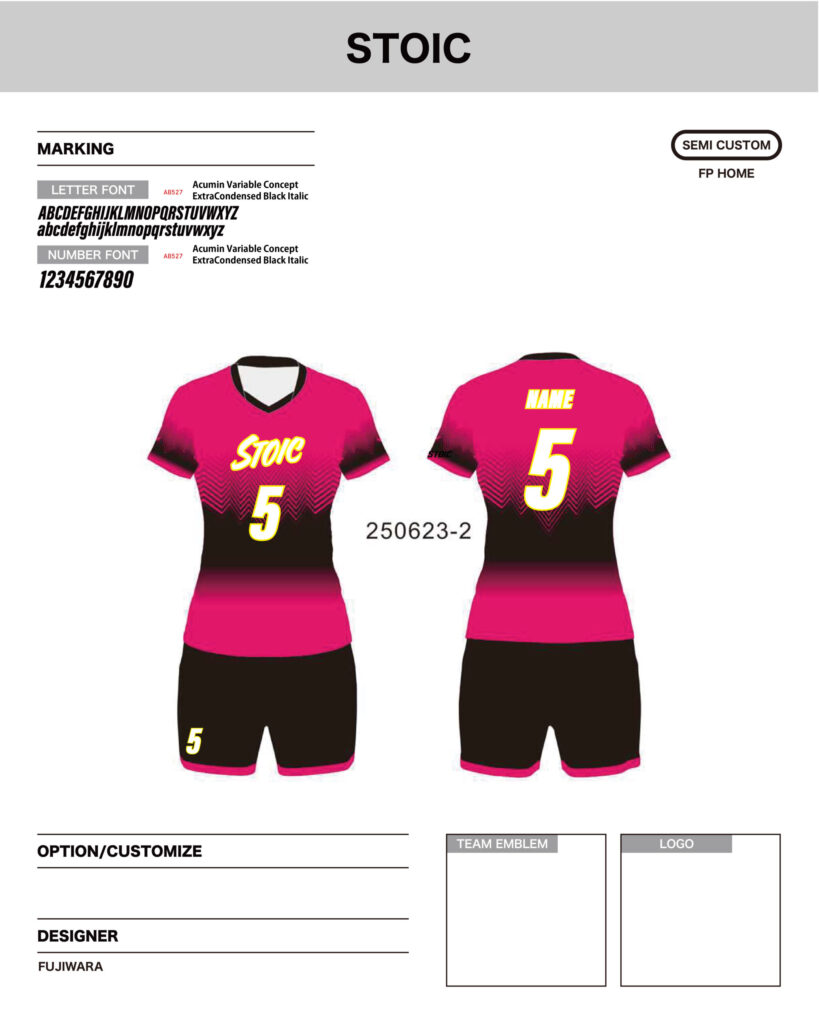 バレーボールユニフォームオーダー事例