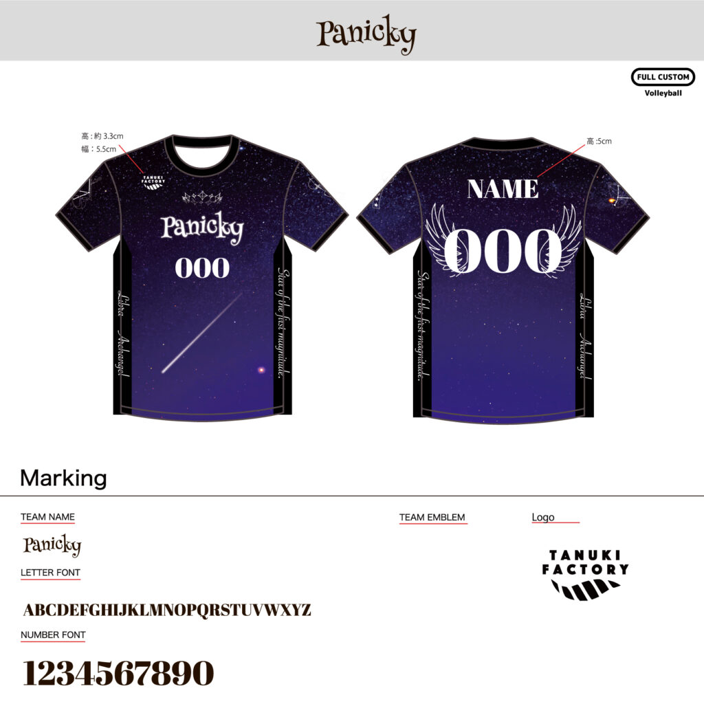 バレーボールユニフォームオーダー事例