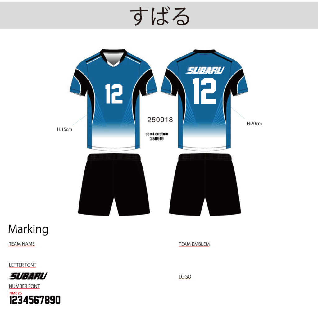 バレーボールユニフォームオーダー事例