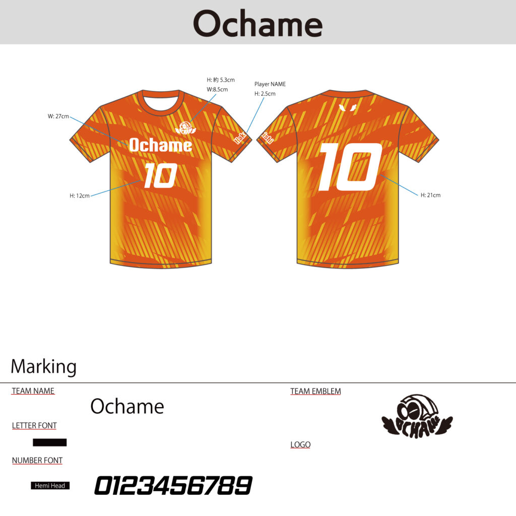 バレーボールユニフォームオーダー事例