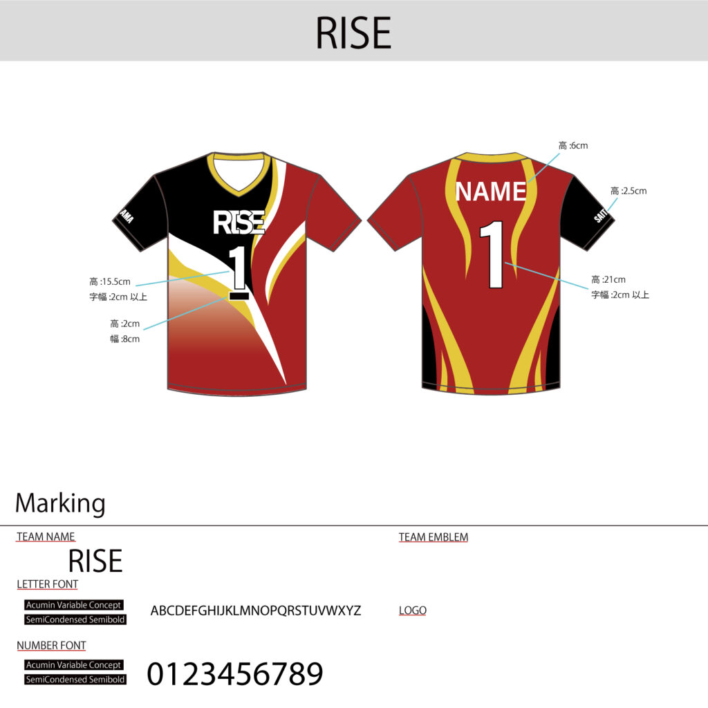 バレーボールユニフォームオーダー事例