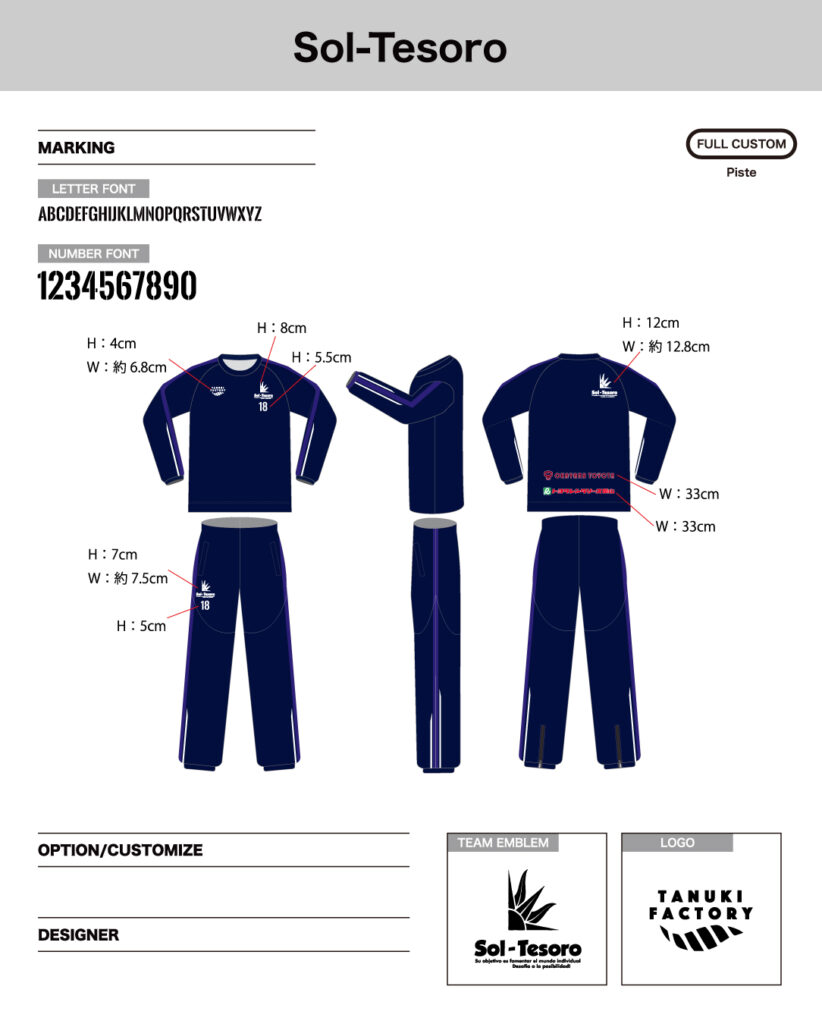 サッカーピステオーダー事例